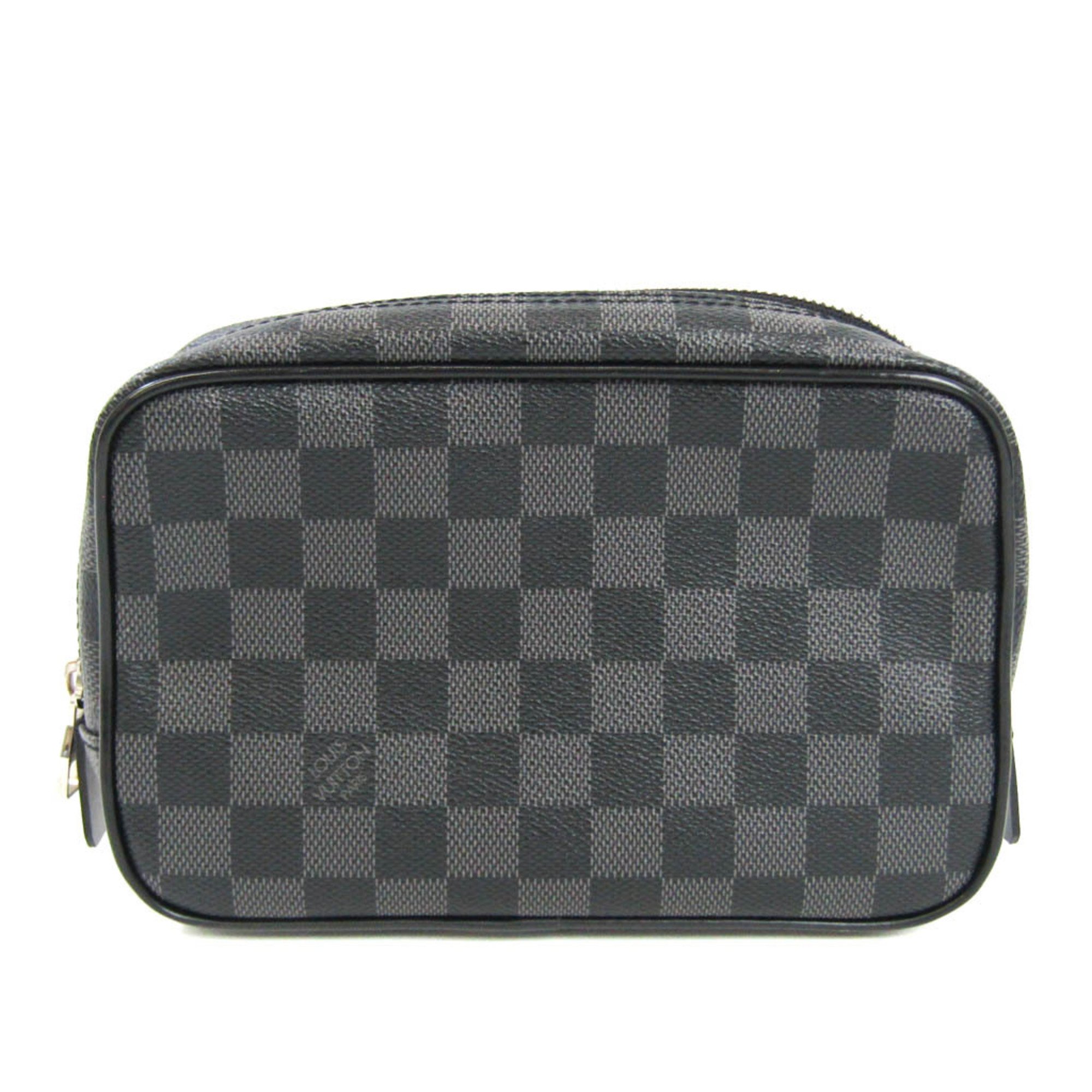 Louis Vuitton Damier Graphite True Toilet Pm N47522 Men's Pouch Damier Graphite